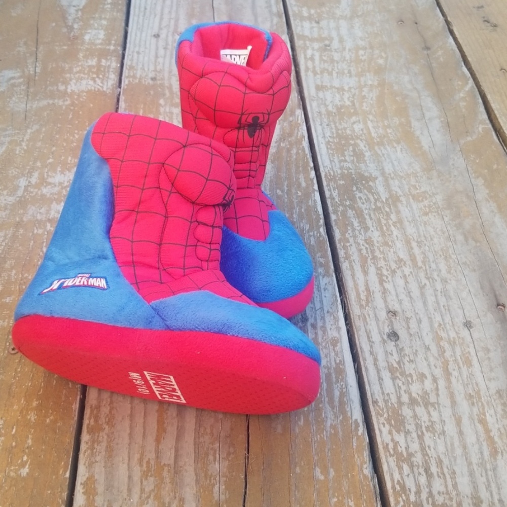 Marvel Spiderman toddler slippers M9/10